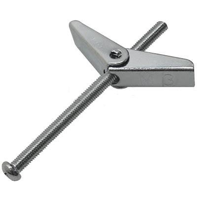 Wing Toggles Machine Screws Silver 3mm and 50mm 2Pk 30018 Wing Toggles Machine Screws Silver 3mm and 50mm 2Pk 30018