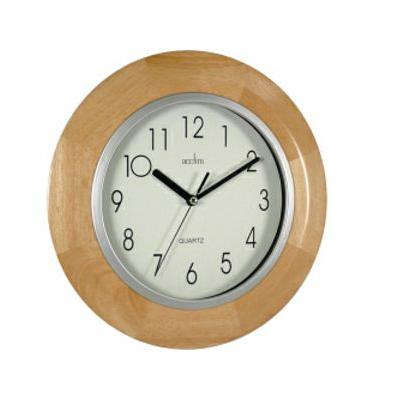 Acctim Pescara Natural Wood Wall Clock 280mm