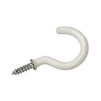 Plastic Coated Cup Hooks White 32mm 5Pk 30583