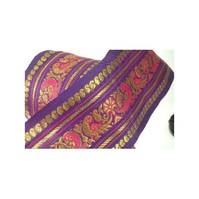 Peacock Design Indian Ribbon 1 reels - Violet