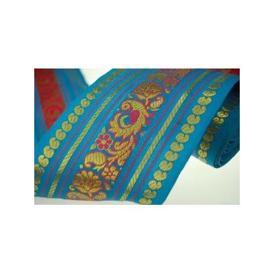 Peacock Design Indian Ribbon 2 reels - Turquoise