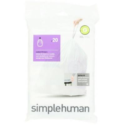 Simplehuman Bin Liners - Pack of 20 - 30 Litre - Code G Simplehuman Bin Liners - Pack of 20 - 30 Litre - Code G