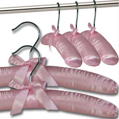 1 x Satin Fabric Hangers Assorted(Pink/White)Pack Of 2