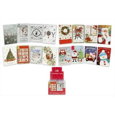 RSW International Merry Christmas Cards Assorted Colours Pack of 10 XM4305