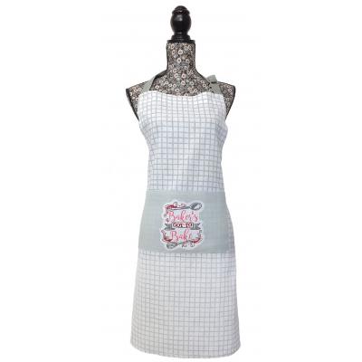 Country Club Bakers Got To Bake Pompom Apron Grey KCO177224