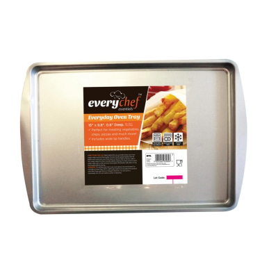 Everychef Essentials Rectangle Stainless Steel Baking Tin Metallic Silver 15 x 9.8 x 9 182601