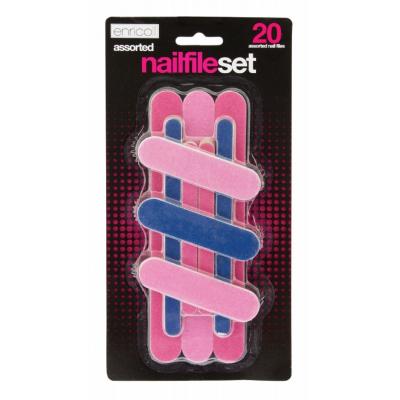 151 Enrico Assorted Nailfile Set Pink And Blue Pack Of 20 4677360
