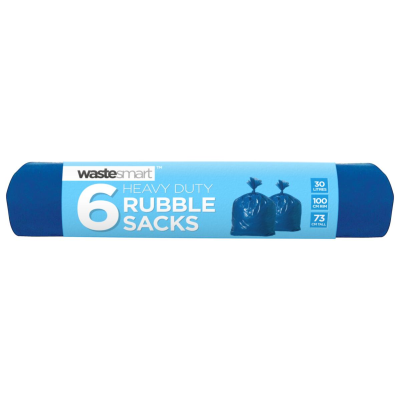 Wastesmart Heavy Duty Rubble Sacks Blue 6Pk 182061