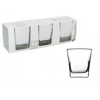 Pasabahce Carre Clear Pack of 3 41290