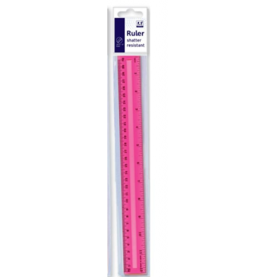 Anker Stationery Shatter Resistant Ruler Pink 38cm SRR2