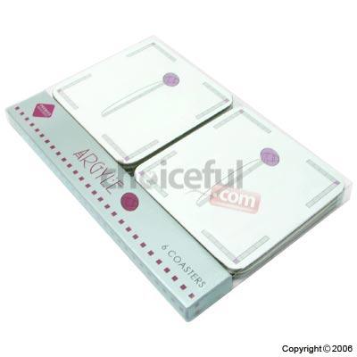 Coasters With Wooden Holders 10cm x 10cm Pack of 6 Coasters With Wooden Holders 10cm x 10cm Pack of 6