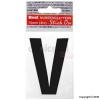 Numbers & Letters 75mm Black Peelable Letter V Numbers & Letters 75mm Black Peelable Letter V