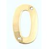 Best Number Zero Lacquered Brass Polished 75mm 40104