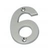 Best Hardware Chrome Polished Lacquered Metal Numeral Number Six 75mm 40459