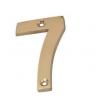 Best Number Seven Lacquered Brass Polished 75mm 40111