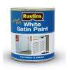 Rustins Quick Drying White Satin Paint 1Ltr WHISW1000 