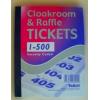 1-500 Numbered Cloakroom and Raffle Tickets