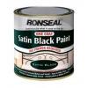 Ronseal One Coat Satin Black Paint 250ml