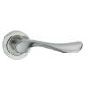 Fortessa FCOWAV-SN Wave Door Handle on Round Rose - Satin Nickel,  124mm