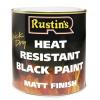 Rustins Matt Finish Heat Resistance Black Paint 250ml HRMB250