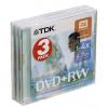 TDK DVD+RW DVD Rewritable 4.7 GB 1-4X Speed Pack of 3