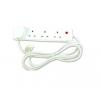Eurosonic 4 Way 2Mtr Extension Lead With Neon Indicator White XC05334E2M