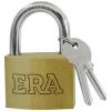 Era Standard Shackle Double Locking Padlock Brass 60mm 955-31 | With Two Keys