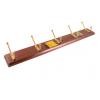 Five Hat Hook and Coat Rack Dark Wood HC203