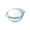 Pyrex Classic Round-Shaped Glass Casserole Dish With Easy Grip Handles Clear 1.5Ltr 108A000