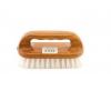 Elliott Wood-Effect Iron Shaped Scrub Brush with Handle Brown EL10314 | Stiff Bristles | For Cleaning Floors-Tiles and Carpets