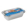 Kingfisher Catering Aluminium Foil Containers with Lids Silver Large 6Pk KCF2