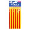 Tallon HB Pencils Red and Yellow Pack of 12 5019 | Eraser Tips | Lightweight Easy To Use