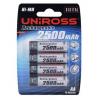 Uniross 1.2V Rechargeable 2500mAh Batteries Pack of 4