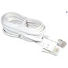 UK US RJ11 Plug Fax and Modem Telephone Lead White 5Mtr 1507/FM