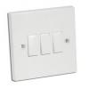 3 Gang 2 Way 10 Amp Plate Switch