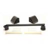 Oracstar Toilet Seat Fitting Kit With Rod Black 1 Pair PPS41