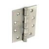 Securit Double Washered Stainless Steel Hinges Chrome 75mm Pack of 2 S4294 | Button Tipped Hinges | Suitable For Use on Wooden Doors