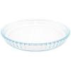 Pyrex Round Bake and Enjoy Glass Quiche Flan Dish Clear 24cm | Oven Safe | Scratch-Resistant | Ideal for Baking Quiches and Tarts
