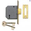 Union 3 Lever Mortice Deadlock With Two Keys Satin Chrome 2.5-Inch Y2177-SC-2.50