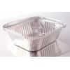 Caroline Aluminum Foil Trays With Lids Silver 240mm x 240mm x 35mm 5Pk 1008