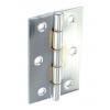 Securit Self Coloured Steel Butt Hinges Metallic Silver 65mm 1 Pair S4314 