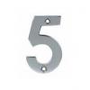 Securit Chrome Plated Numeral Number Five 75mm 1Pk S2965 