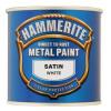 Hammerite Direct to Rust Metal Paint Satin White 250ml 5092881 | Quick Drying | No Need to Prime or Undercoat