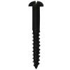 Bulk Hardware Japanned Slotted Round Head Woodscrews Black 5mm x 38mm 8Pk 30320