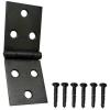 32mm Self Colour Steel Backflap Hinges and Screws Metallic Silver 2Pk 30694