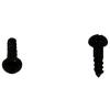 Japanned Slotted Round Head Woodscrews Black 3.5mm x 12mm 20Pk 30314