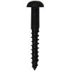 Black Japanned Slotted Round Head Woodscrews 4mm x 32mm 15Pk 30318
