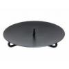 Ackerman Group Black Metal Round Candle Holder - 4"
