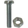 Bright Zinc Plated Slotted Pan Head Nuts and Bolts 6mm x 25mm Pack of 4