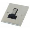 Select Ric Double Pole Fused Connection Unit With Insert Black and Polished Chrome 13 Amp DSL528
